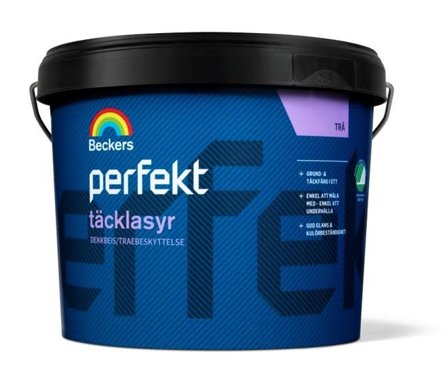 Beckers Täcklasyr, Perfekt halvblank, 10L, Utevit, Färg & tapeter