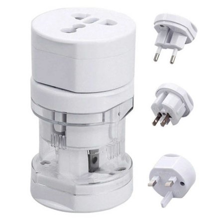 Universal reiseadapter for alle land Hvit