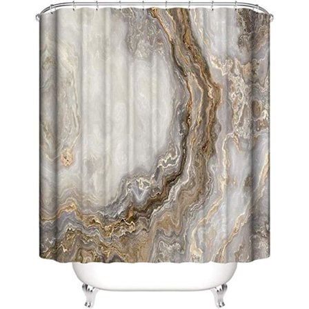 Duschdraperier Bevis Resistent Vattentät Badrumsgardin Tvättbar Badgardin med 12 Krokar, 71x71in, B