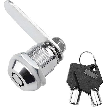 20mm Säkerhetsbrevlåslås i legering för skåpsdörr, skåplås för brevlåda, låda, garderob, skåp, med 2 nycklar