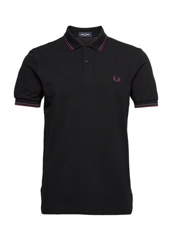Twin Tipped Fp Shirt Polos Short-sleeved Musta Fred Perry