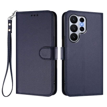 Samsung Galaxy S26 Ultra Plånboksfodral Konstläder Ställ - Blå