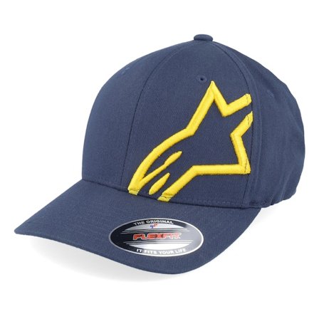 Alpinestars - Blue - flexfit - Cap - Corp Shift 2 Navy/Gold Flexfit - Hatstore