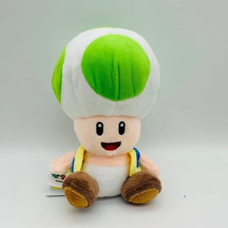 17 cm Mario 5-värinen istuva avoin sienimies Toad Toad Bio irrotettava liivi pehmolelu Vihreä