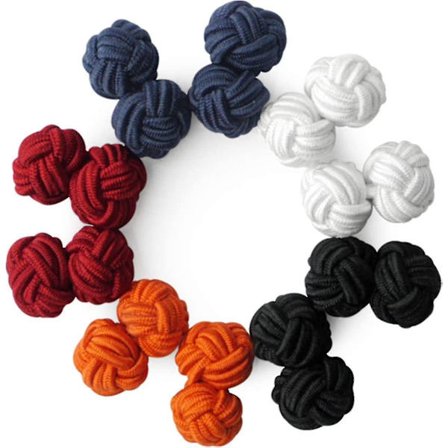 Silkeknute Mansjettknapper 5 Par Sett For Herre/Dame Skjorte Gave Cy)