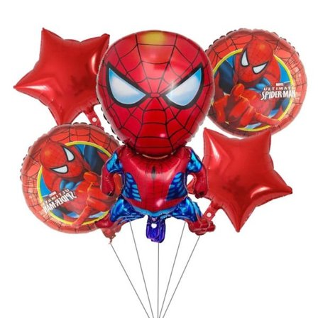 Folieballoner, Spiderman, 5 stk.