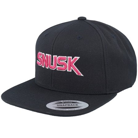 Iconic - Black - snapback - Cap - Snusk 3d Pink Logo Black Snapback - Hatstore