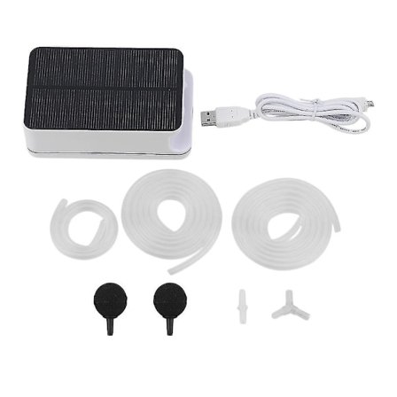 Bærbar, avtakbar batteridrevet luftpumpe med solcellepanel