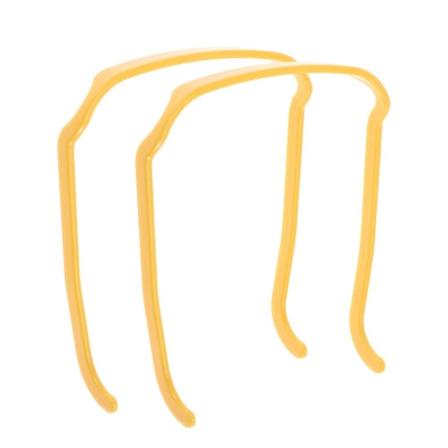 2 KPL Invisible Hair Hoop Paksut kiharat hiusvanteet KELTAINEN Yellow