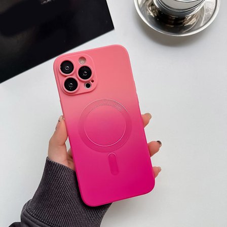 Gradient Color Magsafe- case kompatibelt med Iphone 15 Pro Max, Soft Tpu Slim anti-scratch Shockproof Cover