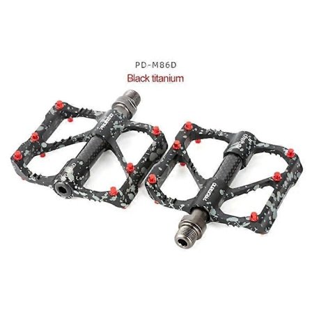 PROMEND Cykelpedaler Carbon Fiber Rør Cykelpedaler Anti-slip 3 Lejer AL Legering Silkeagtig BMX MTB Pedaler Holdbart Cykeltilbehør