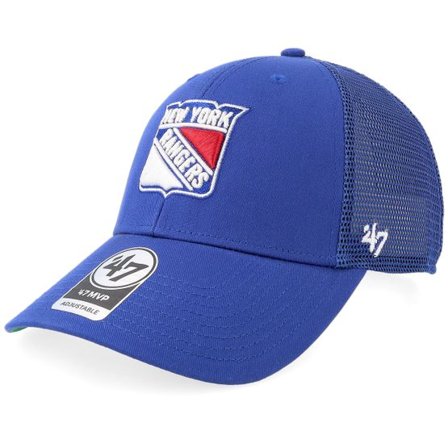 47 Brand - NHL Blå trucker Keps - New York Rangers Branson Mvp Royal/White Trucker @ Hatstore