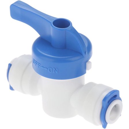 RO Rak 1/4" Tums OD Tryck Passning Anslutning Slang Snabb Anslutning Kontroll Kopplingar Plast Vatten Kulventil