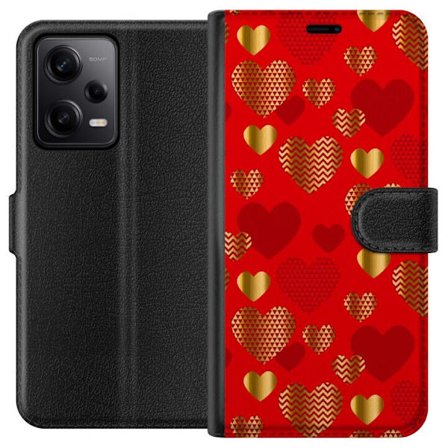 Kompatibelt Lommeboketui til Xiaomi Xiaomi Redmi Note 12 Pro GoldenHearts
