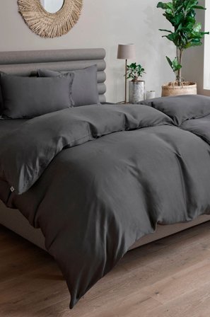 Tempur - Påslakan bambu - Grå - Påslakan - 150X210 - Från Homeroom