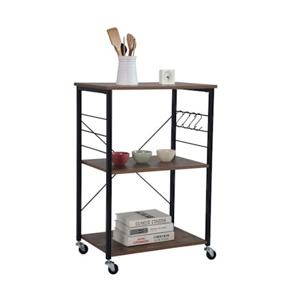 Industriell 3-våningsvagn med hjul och krokar