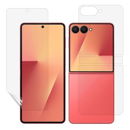 SKALO Samsung Z Flip7 Fuldækning Foran+Bag Skærmbeskyttelse - Gennemsigtig