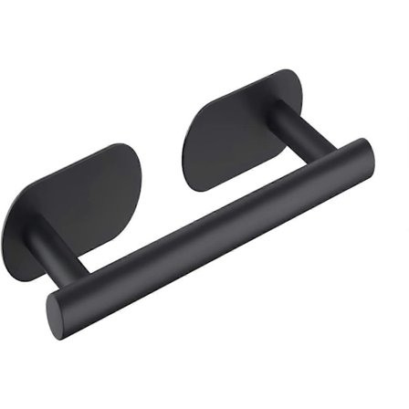 Håndklestativ Baderom Håndklestang Uten Boring SUS304 Rustfritt Stål Håndkleholder Selvklebende Kjøkken Veggmontert 23CM Matt Svart