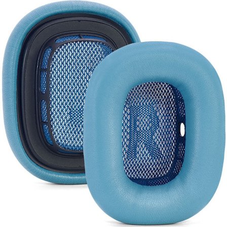 2-pak lammeskinds ørepuder kompatible med Apple AirPods Max - Premium Memory Foam udskiftning Blue