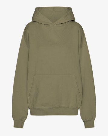 Organic Oversized Hood - Dusty Olive XS