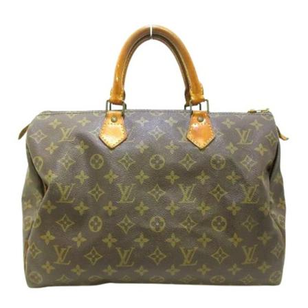 Louis Vuitton Vintage, Pre-owned Speedy 35 Monogram Handbag Bruin, unisex, Maat:ONE Size