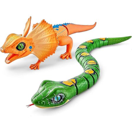 Slange + Øgle Serie 3 Fra Zuru Batteridrevet Robotisk Lysende Interaktivt Elektronisk Reptilleleketøy Som Beveger Seg