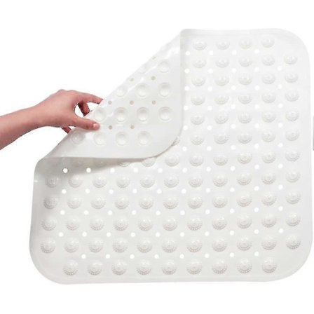 Liten duschmatta 48 x 48 cm, Halksäker duschmatta, Kvadratisk duschmatta, Halksäker dusch, Halksäker duschmatta, Halksäker duschbricka, Med halkfri