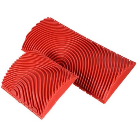 2 Pakkia Imitaatiopuunsyinen Maalausrullat Seinämaalausta, Seinätekstuuria, Taidemaalaustyökalua Varten - 7,2cm - 15cm