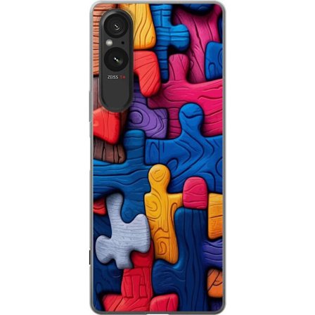 Yhteensopiva Puhelinkuori Sony Sony Xperia 5 V Leikkisä kuvitus Stitchin kanssa vaaleanpunaisissa omenoissa pehmeässä pastellidesignissa, jossa yhd