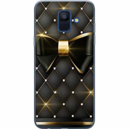 Samsung Galaxy A6 (2018) Genomskinligt Skal Gyllene Rosett