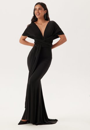 Goddiva-Multi Tie Fishtail Maxi Dress-XXS (UK6)