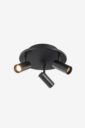 Aneta Lighting - Takspotlight Concord 3-ljus - Svart - Spotlights - Från Homeroom