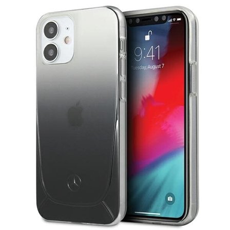 Mercedes Läpinäkyvä linjakotelo iPhone 12 mini - musta