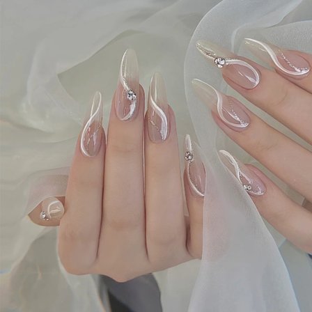 Almond Fake Nails Tekokynnet BY1066 BY1066