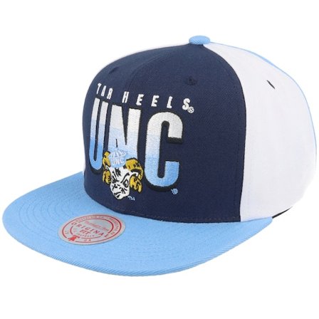 Mitchell & Ness - College Blå snapback Keps - North Carolina Tar Heels Billboard 2 Navy/Light Blue Snapback @ Hatstore