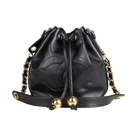 Chanel Vintage Pre-owned Bucket Tas , Zwart , Dames , Maat: ONE Size Vintage Tassen