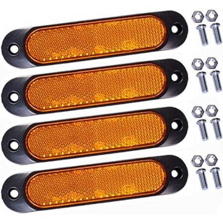 4 st 27 LED orange/röda sidomarkeringsindikatorlampor för lastbil buss båt släp