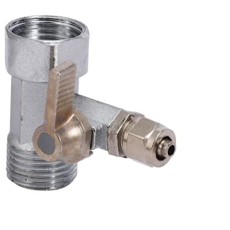 1/2 tum till 1/4 tum kulventil omvänd osmosmatningsadapter silver