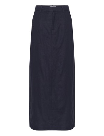 Lizagz Linen Hw Skirt Navy Gestuz