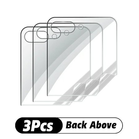 Hydrogel Film kompatibel med Samsung Galaxy Z Flip 7 6 5 Fram- och Baksida HD Mjukt Skärmskydd kompatibel med Samsung Galaxy Z Flip7 Flip5 ZFlip6