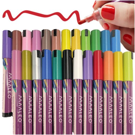 Akrylpennor 24-pack - Marker-set för målning