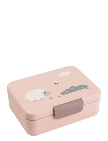 Done by Deer Lunch Box W/Divider Tiny Farm Powder - Pink - 17.5X 13X H 6.5CM