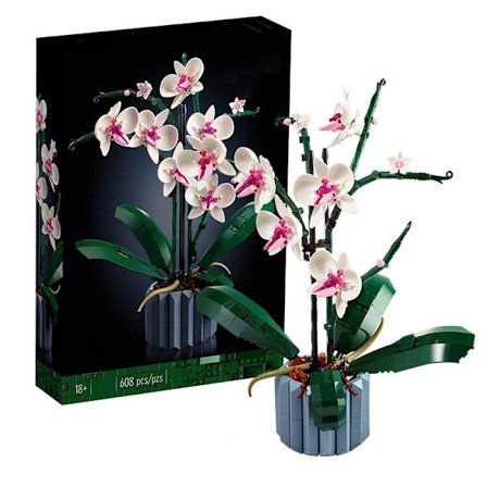 Orkidé Byggeklodser, Evig Blomsterbuket, Børnesamling, Saml Moth Orchid, Boligindretning, Blomstermodel, til Kvinder og Mænd der Kan Lide Planter