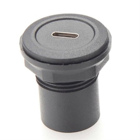 22mm USB-kontakt USB C-uttag till USB C-uttag Rund panelmonteringsadapter