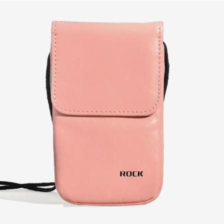 Rock Protective Anti-radiation Signal Shielding Läderväska - Ros Rosa