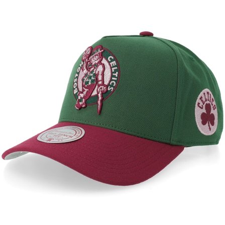 Mitchell & Ness - Verde adjustable Gorra - Boston Celtics Hwc Rose Gold Pro Green/Burgundy A-frame Adjustable @ Hatstore