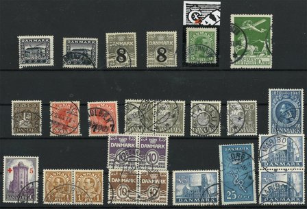 Danmark - Samling på 1 indstikskort - Stemplet
