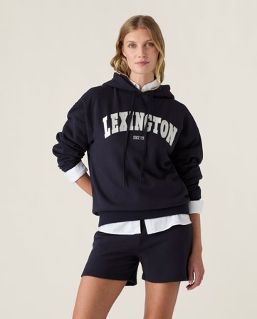 Lexington Lexington logo hoodie, navy
