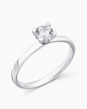 Solitärring Alexandra 950 Platina Naturlig Diamant 0.50 Carat - Förlovningsringar & Vigselringar hos Vanbruun