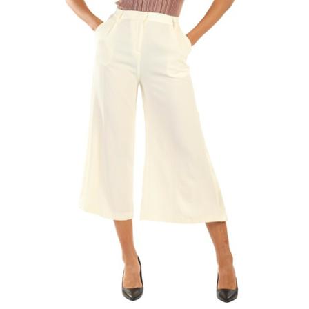 Manila Grace, Wide Trousers Beige, Dames, Maat:M